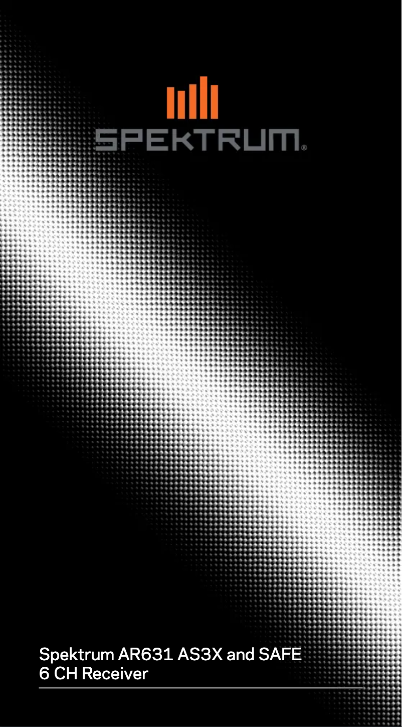 Page 1 de la notice Manuel utilisateur Spektrum AR631
