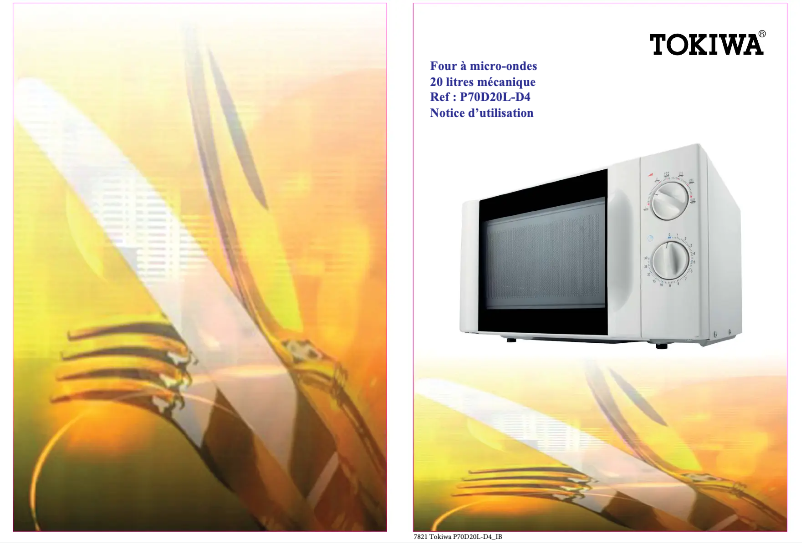 Page 1 de la notice Manuel utilisateur Galanz P70D20L-D4