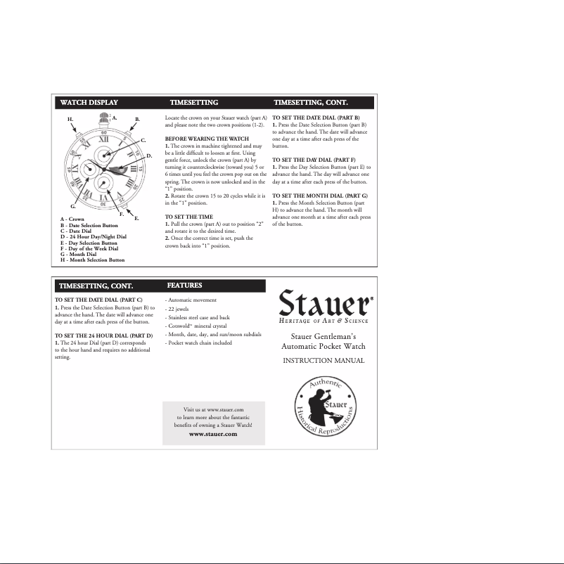 Page 1 de la notice Manuel utilisateur Stauer 28556