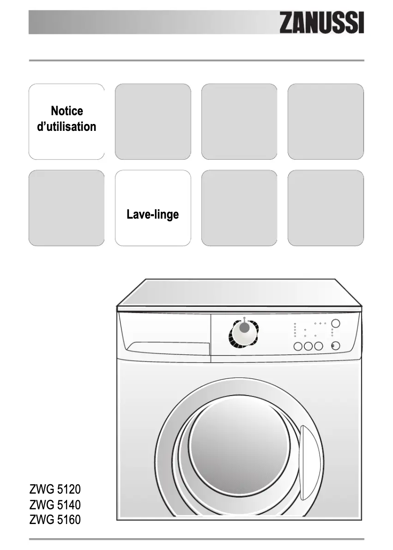Page n°1 - Manuel utilisateur Zanussi ZWG 5140