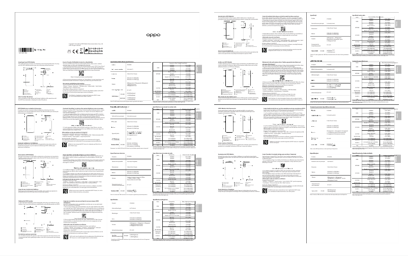 Page 1 de la notice Guide de démarrage rapide Oppo Find X2 Neo