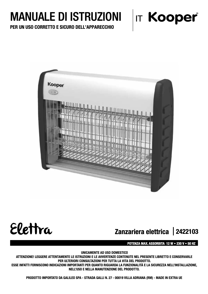 Imagen de la primera página del manual del dispositivo 2422103