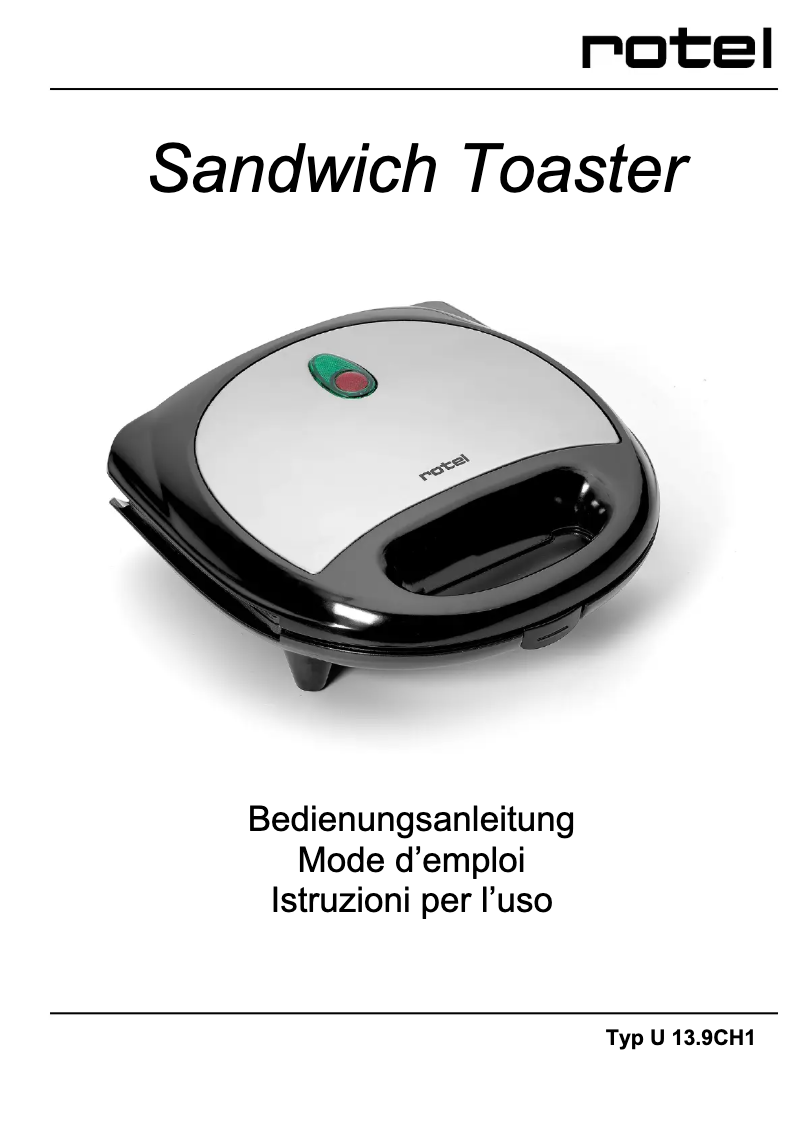 Page n°1 - Manuel utilisateur Rotel U13.9CH1