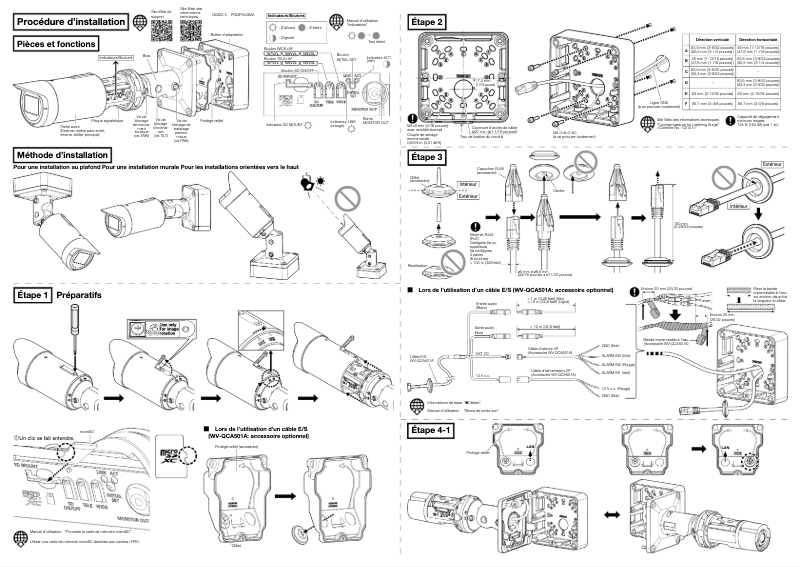 Page n°1 - Manuel utilisateur i-PRO WV-S15700-V2L