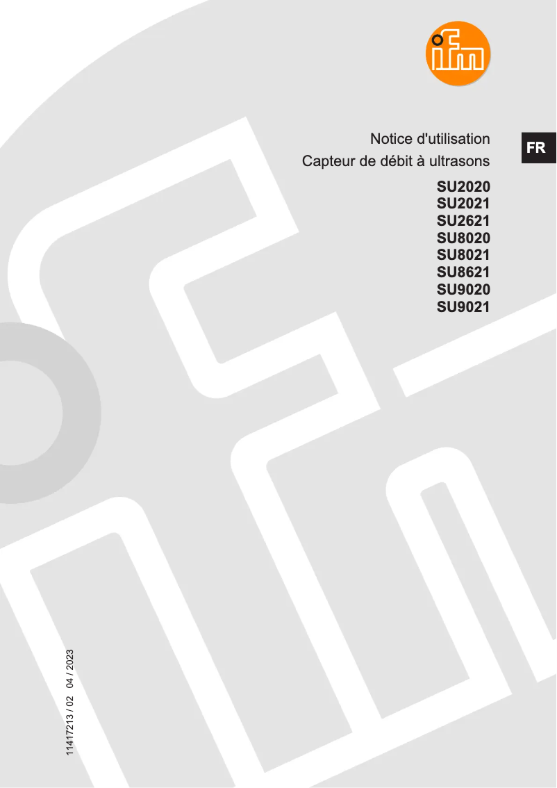 Image de la première page du manuel de l'appareil SU2021