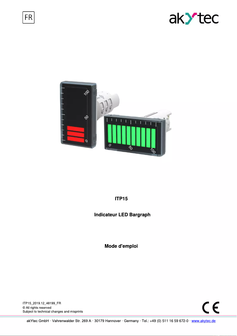 Image de la première page du manuel de l'appareil ITP15