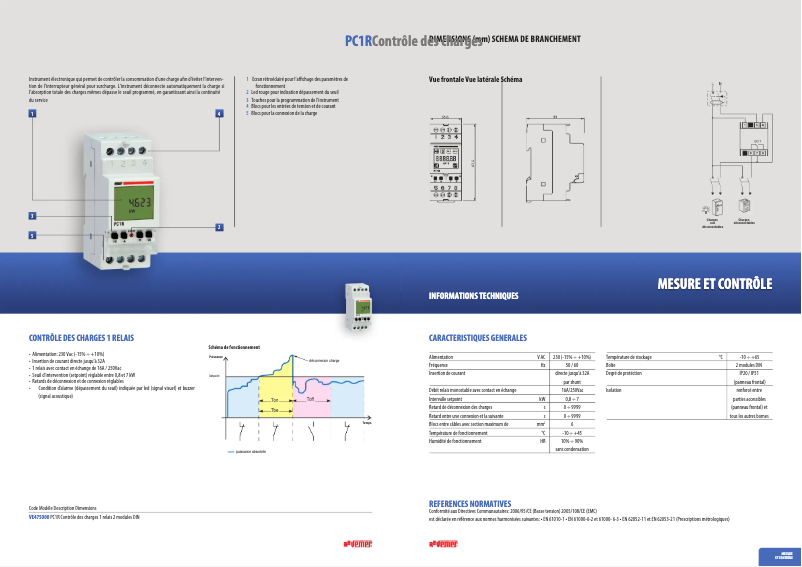 Page n°1 - Fiche technique Vemer PC1R