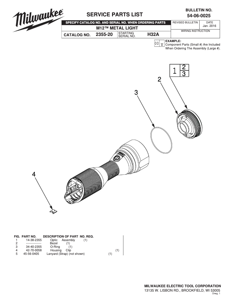 Page n°1 - Manuel utilisateur Milwaukee 2355-20