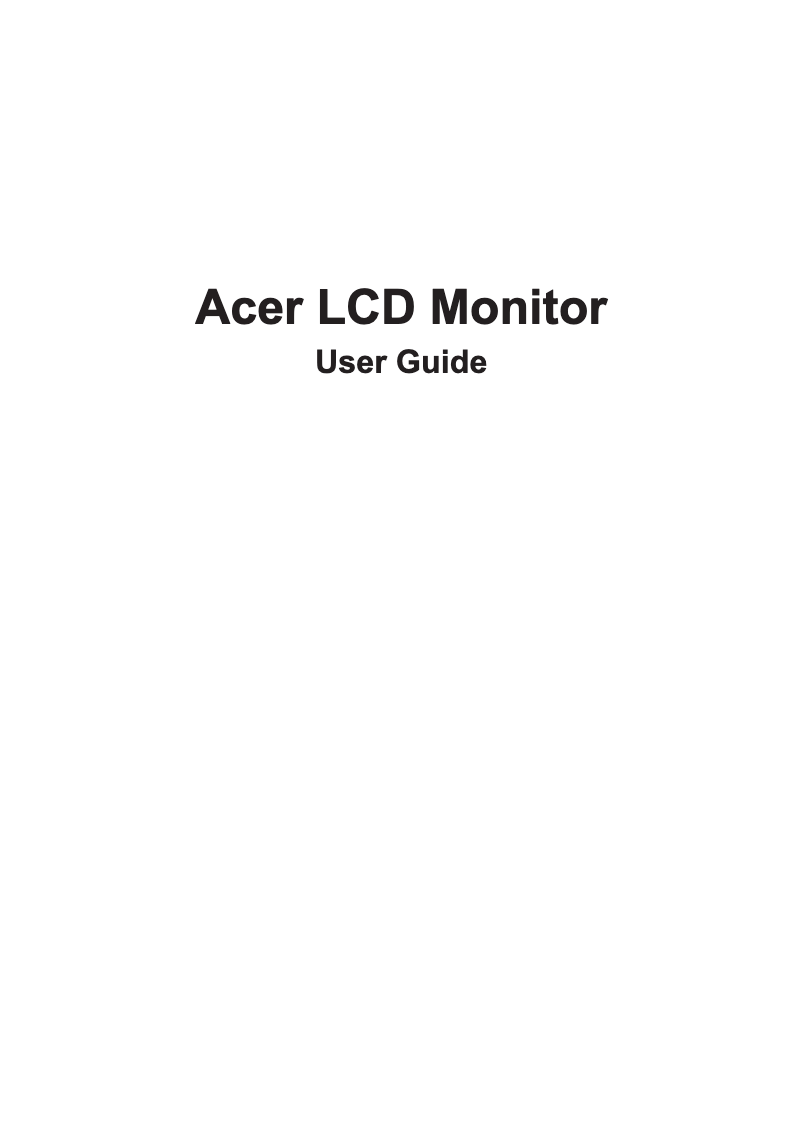 Page n°1 - Manuel utilisateur Acer PE0 PE270K