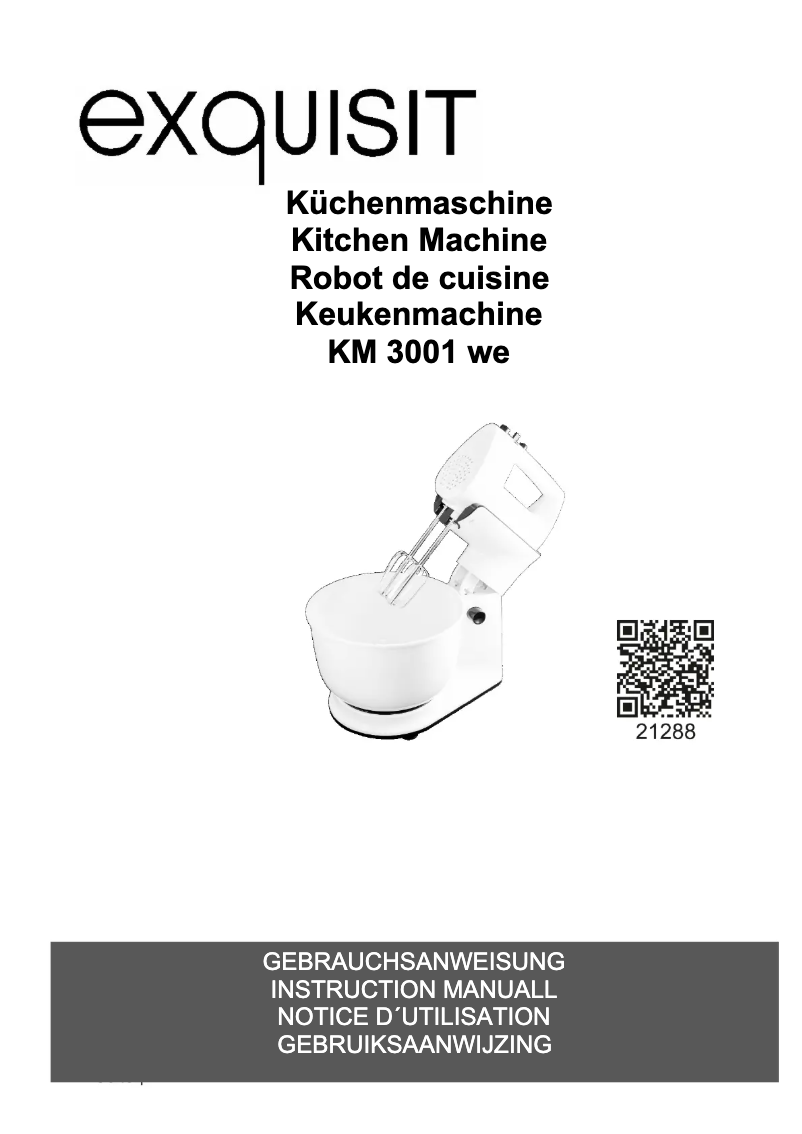 Page 1 de la notice Manuel utilisateur Exquisit KM 3001 we