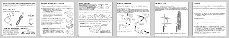 Page n°1 - Manuel utilisateur Sirius SXV200V1