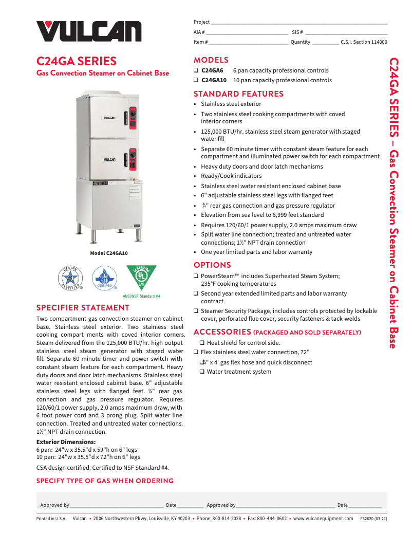 Image de la première page du manuel de l'appareil C24GA10 PS