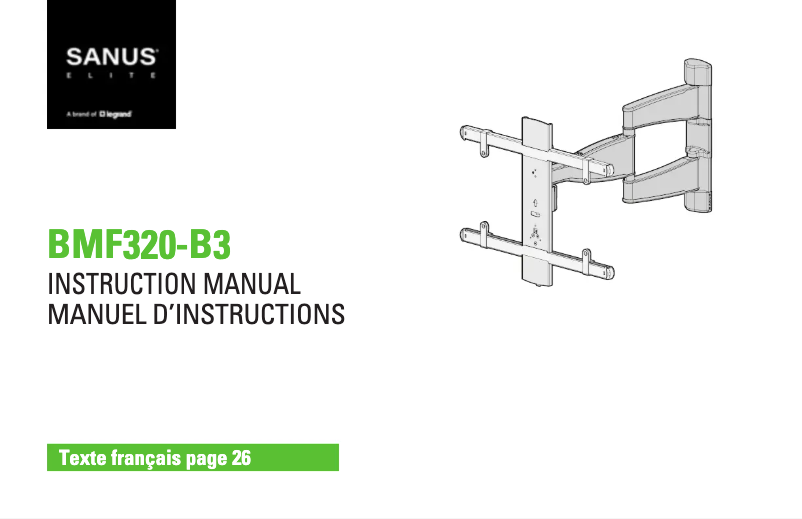 Page n°1 - Guide d'installation Sanus BMF320