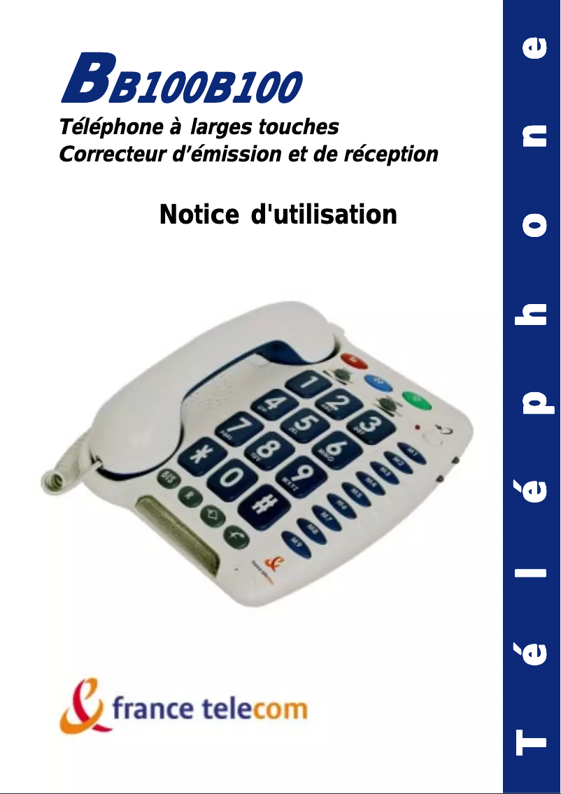 Page n°1 - Manuel utilisateur Geemarc BB100