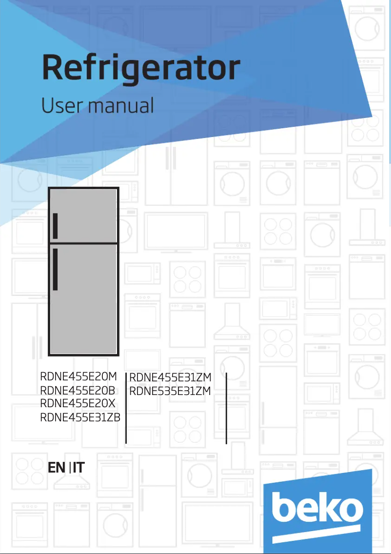 Page 1 de la notice Manuel utilisateur Beko RDNE455E20B