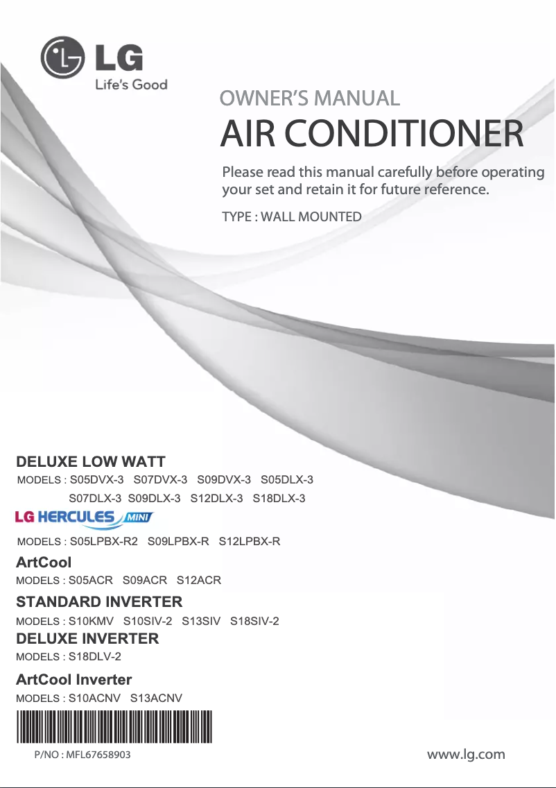 Page 1 de la notice Manuel utilisateur LG SN09DLX-2