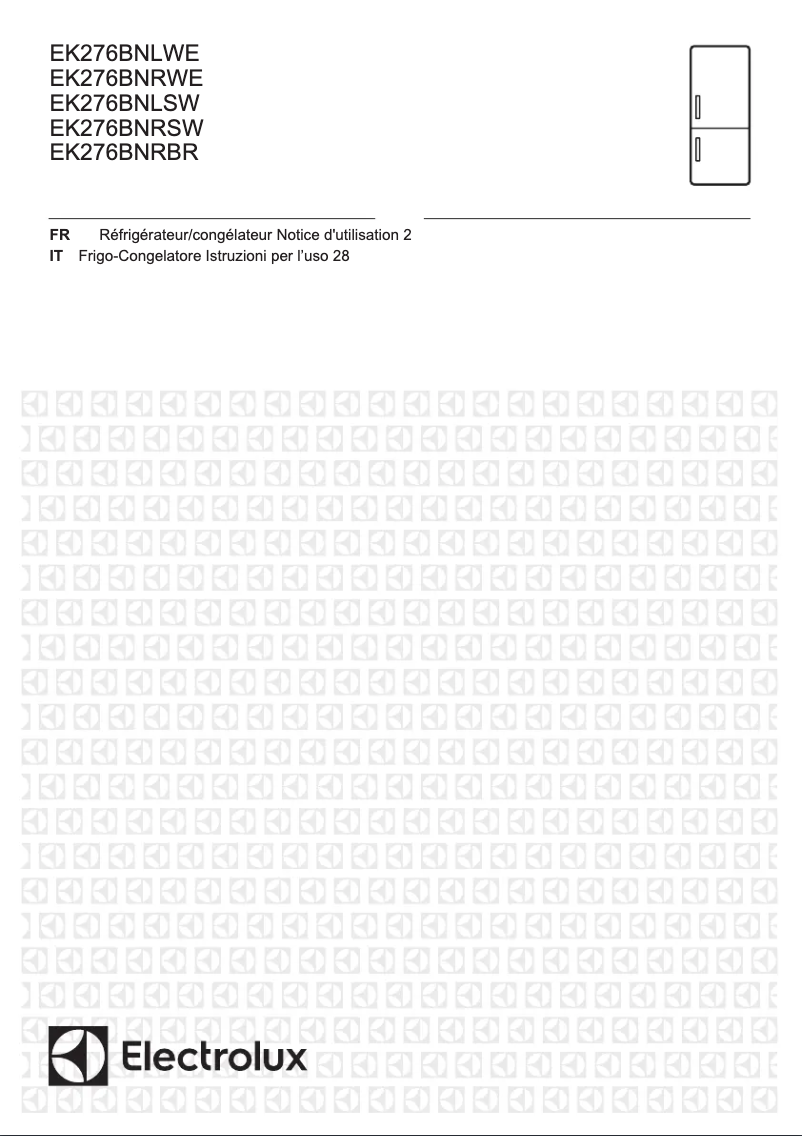Page n°1 - Manuel utilisateur Electrolux EK276BNRWE