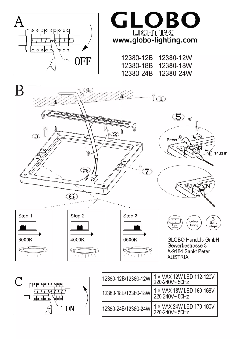 Image de la première page du manuel de l'appareil 12380-12B