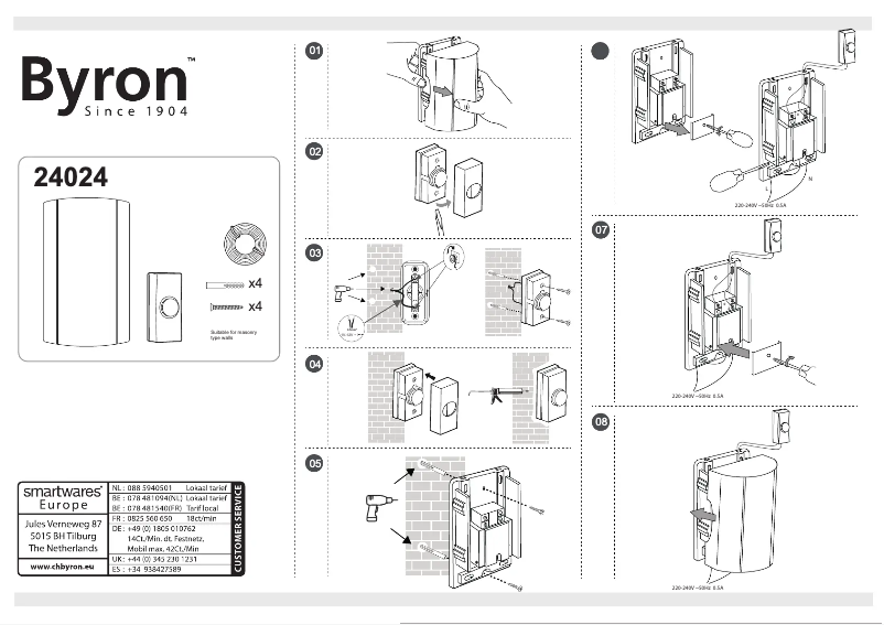 Page 1 de la notice Manuel utilisateur Byron DBW-24024