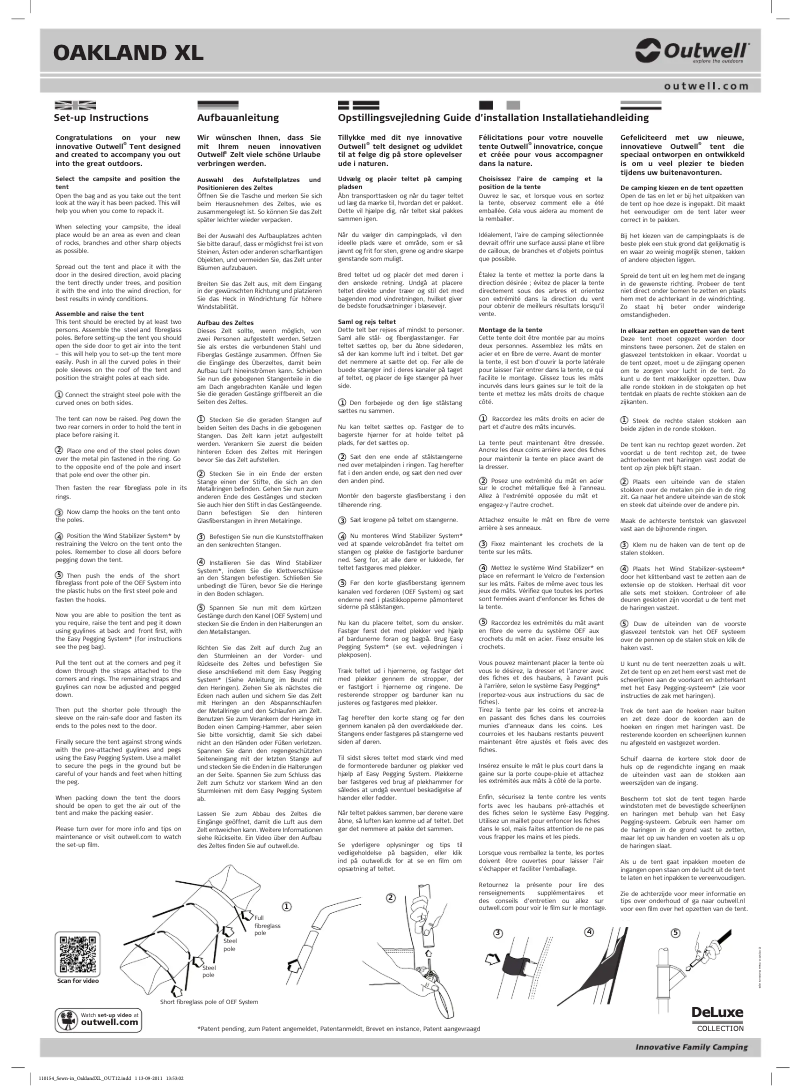 Imagen de la primera página del manual del dispositivo DeLuxe Green Oakland XL