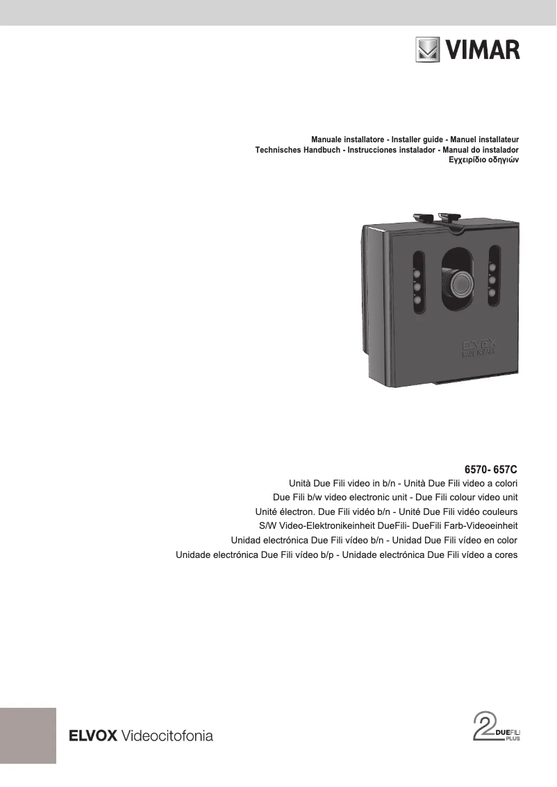 Image de la première page du manuel de l'appareil ELVOX 657C