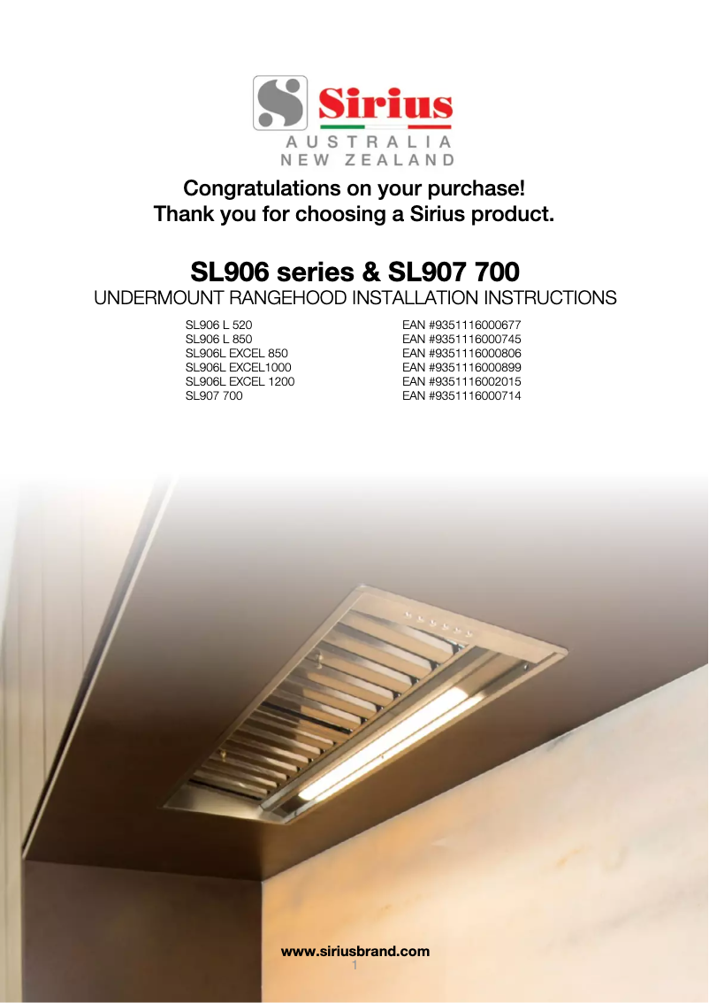 Image de la première page du manuel de l'appareil SL906-L Excel 1500