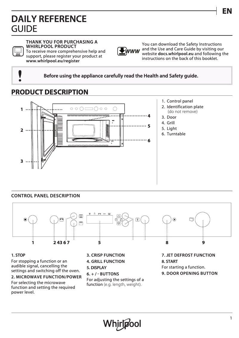 Image de la première page du manuel de l'appareil AMW 439