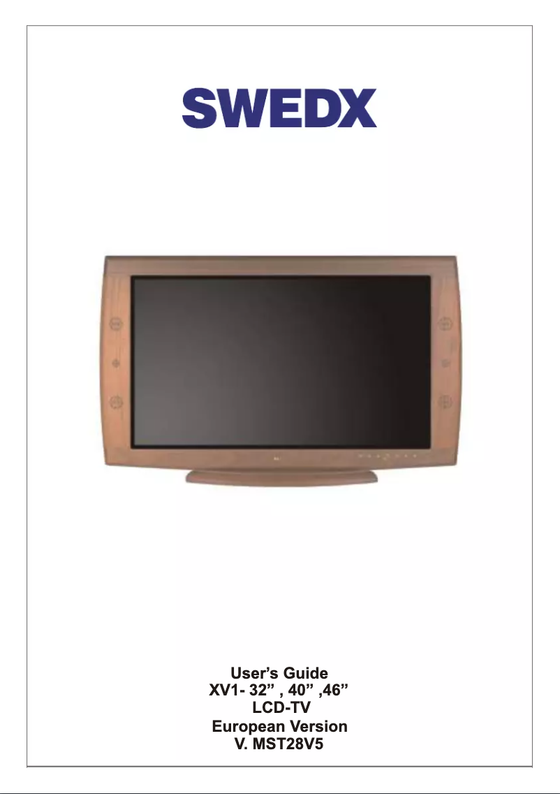 Page n°1 - Manuel utilisateur Swedx XV1 32 SP1