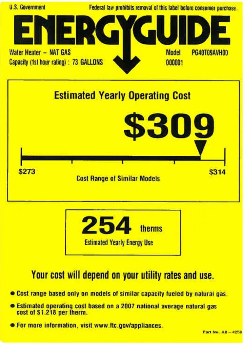 Image de la première page du manuel de l'appareil PG40T09AVH