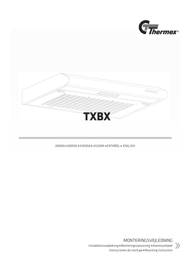 Page n°1 - Manuel utilisateur Thermex TXBX60
