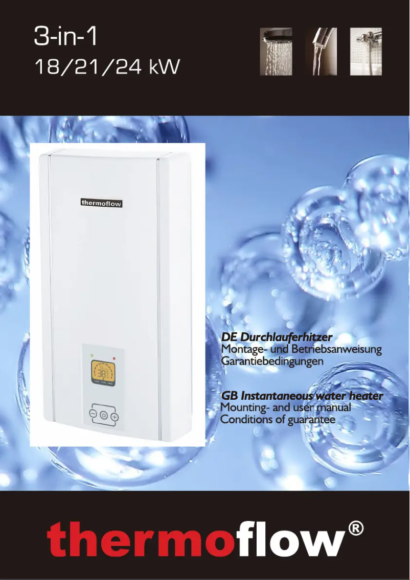 Page 1 de la notice Manuel utilisateur Respekta Thermoflow Elex 3in1