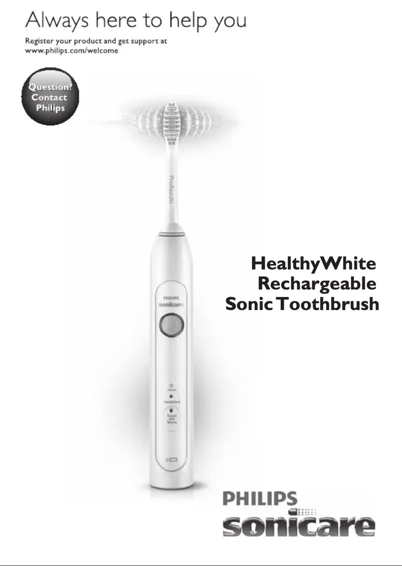 Page n°1 - Manuel utilisateur Philips Sonicare HealthyWhite HX6701