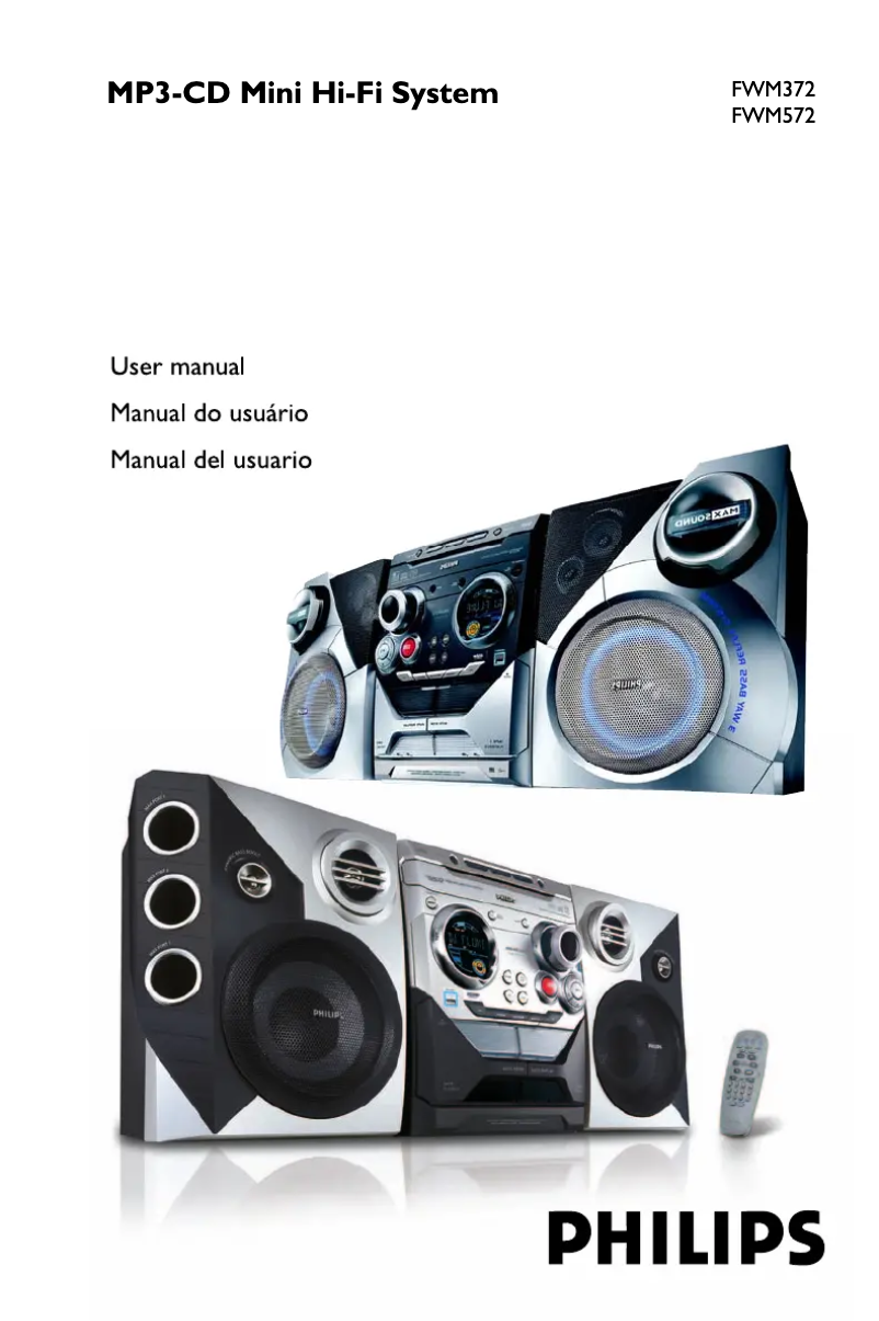 Page 1 of the manual User Manual Philips FWM572