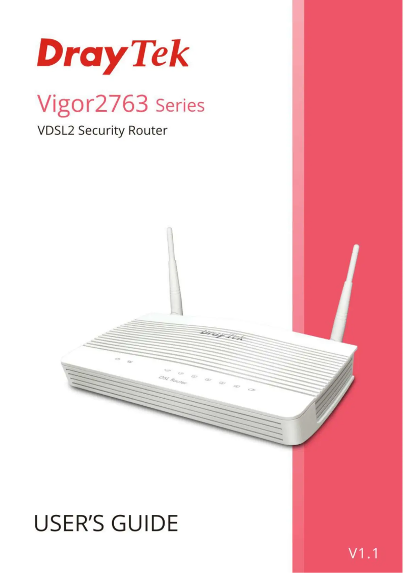 Page 1 de la notice Manuel utilisateur Draytek Vigor 2763-AC