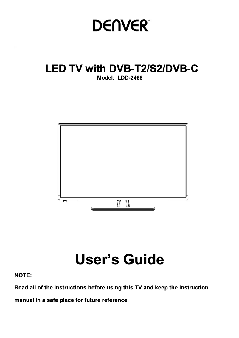 Page n°1 - Manuel utilisateur Denver LDD-2468