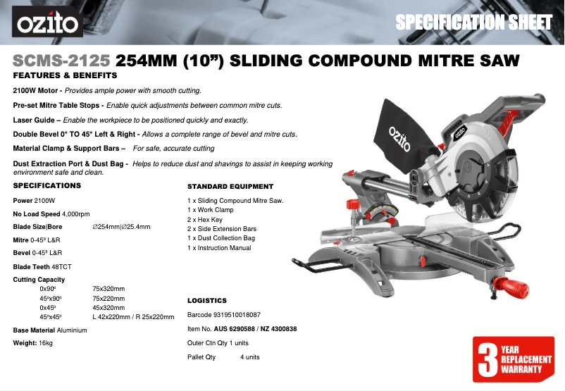 Imagen de la primera página del manual del dispositivo SCMS-2125