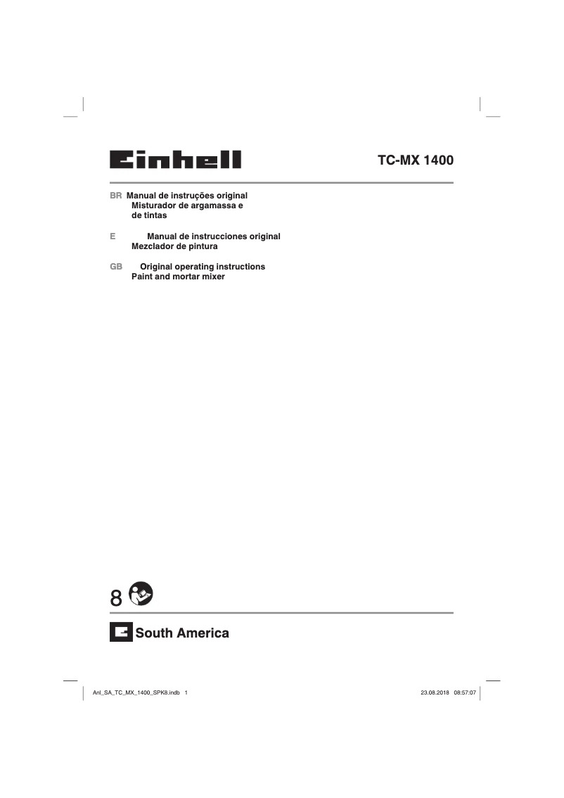 Image de la première page du manuel de l'appareil TC-MX 1400 E