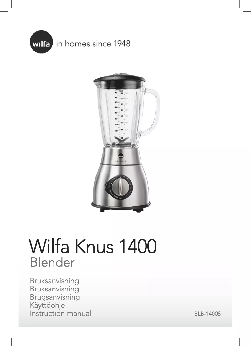 Page n°1 - Manuel utilisateur Wilfa BLB-1400S