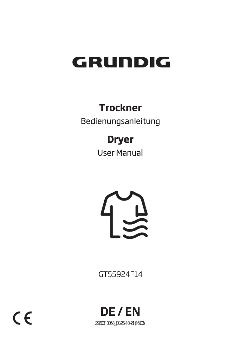 Page 1 de la notice Manuel utilisateur Grundig GT55924F14