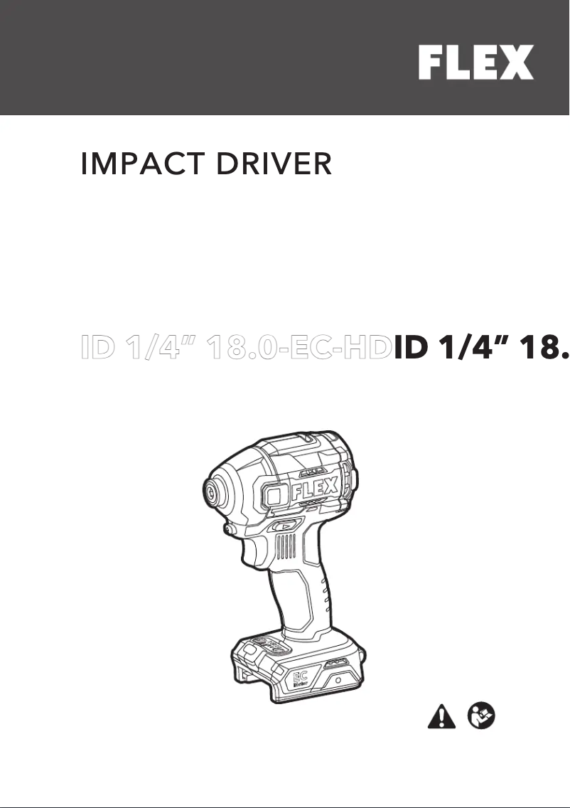 Página 1 del manual Manual de usuario Flex ID 1/4" 18.0-EC HD