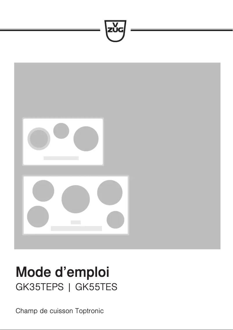 Image de la première page du manuel de l'appareil GK55TESC