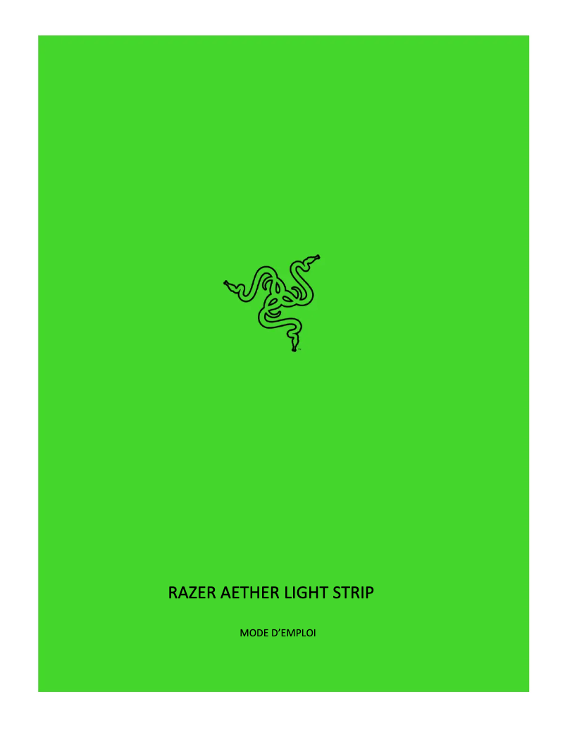 Página 1 del manual Manual de usuario Razer Aether Light Strip