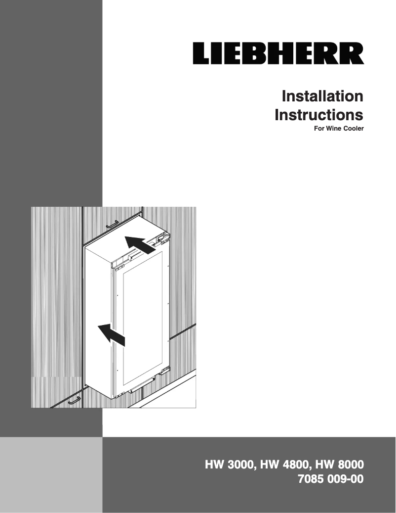 Page n°1 - Guide d'installation Liebherr HW 8000