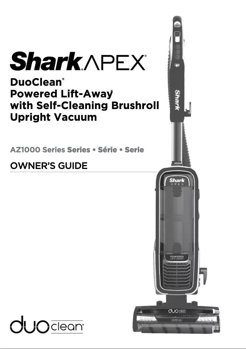 Page 1 de la notice Manuel utilisateur Shark APEX DuoClean AZ1002