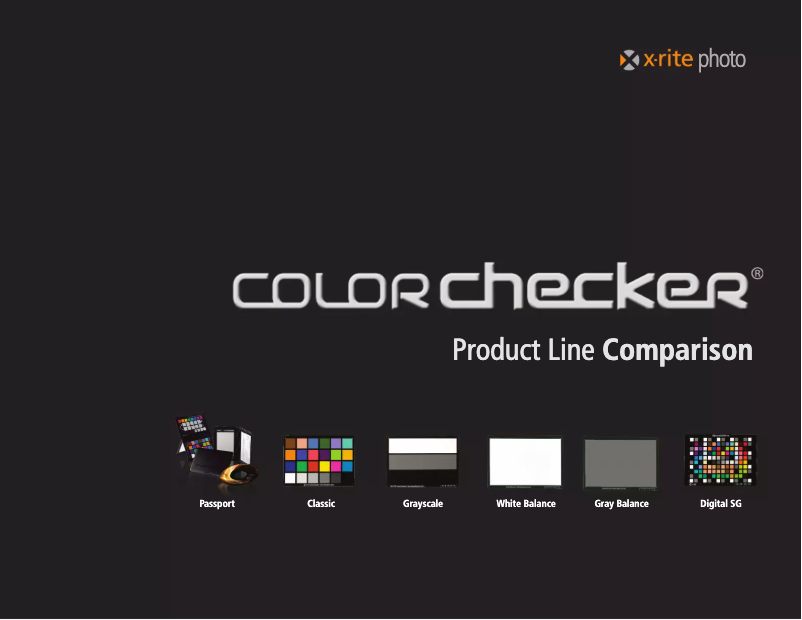 Page 1 de la notice Manuel utilisateur X-Rite ColorChecker