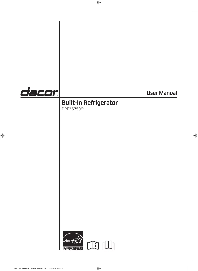 Page n°1 - Manuel utilisateur Dacor DRF365300AP