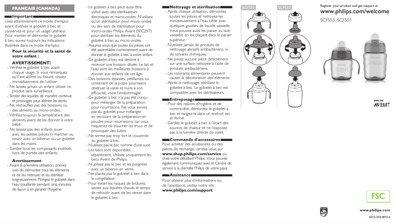 Página 1 del manual Manual de usuario Philips AVENT SCF553