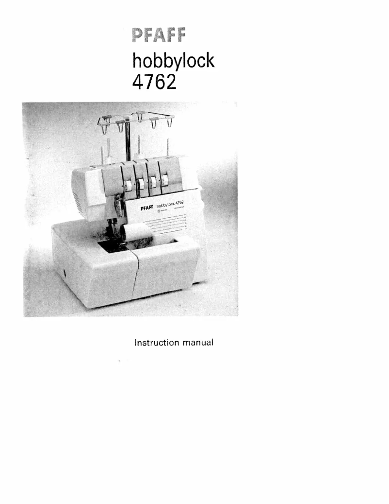 Image de la première page du manuel de l'appareil hobbylock 4762