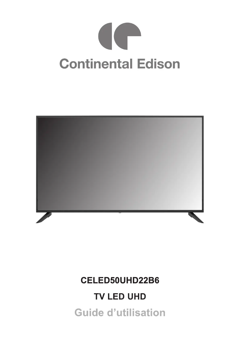 Page n°1 - Manuel utilisateur Continental Edison CELED50UHD22B6