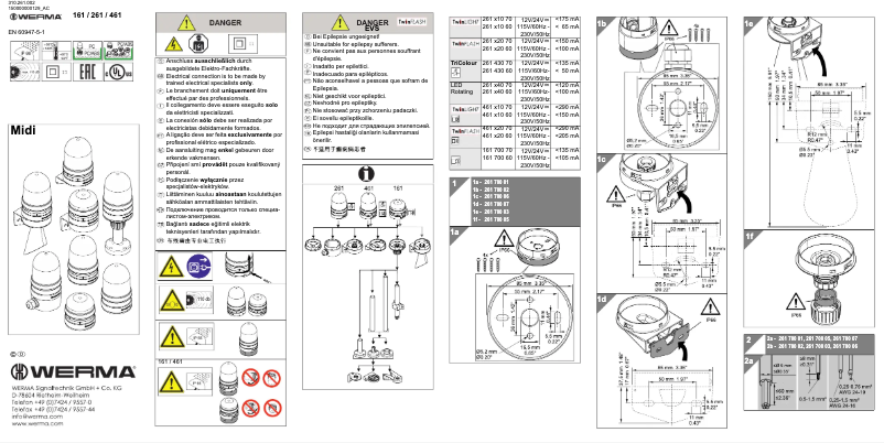 Page 1 de la notice Manuel utilisateur Werma 161.700.70